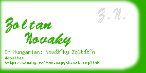 zoltan novaky business card